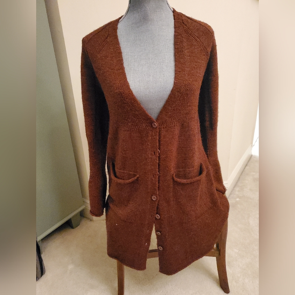 Margaret O'Leary Long Brown  Sweater